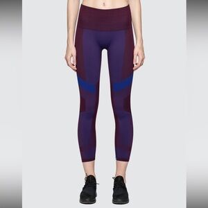 LNDR VORTEX seamless high rise Burgundy/Blue leggings High Compression XS/S